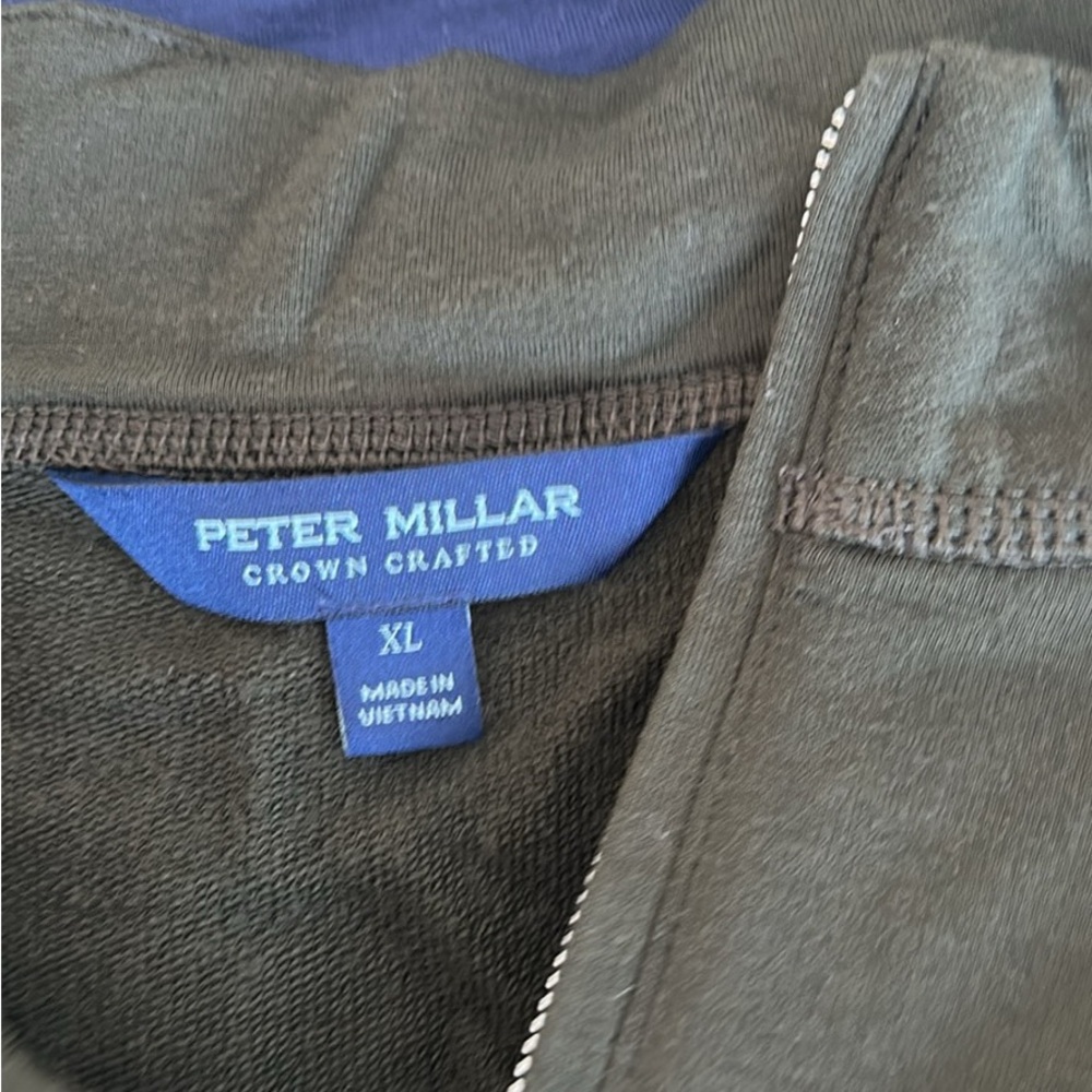 Peter Millar Green Quarter-Zip Sweater